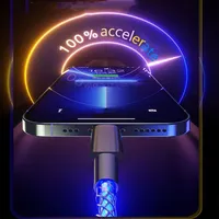 Cables de Datos USB RGB de Carga Rápida para Teléfono Móvil Tipo C, Luminosos, Duraderos y Populares