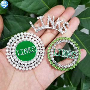 Spilla con strass trasparente e verde in lega placcata argento spille da confraternita per le maglie incorporate ispirate alle donne nere - Product Image 5