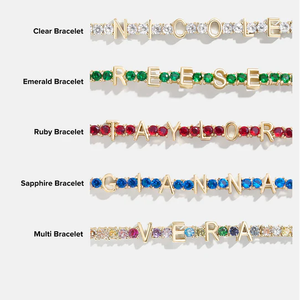 <span class=keywords><strong>Bracciale</strong></span> Tennis Lateefah Di Tendenza Personalizzato OEM In Acciaio Inossidabile Dorato Con Lettera E <span class=keywords><strong>Nome</strong></span> Custom Con Zirconi - Product Image 5