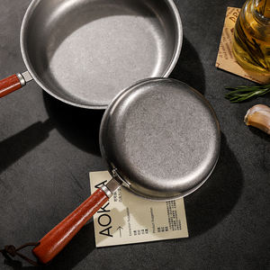 Expédition rapide, poêle à frire miniature en acier inoxydable, style rétro, portable, pour fête en plein air, camping, antiadhésive, petit déjeuner pour enfants, œufs, friture - Product Image 2