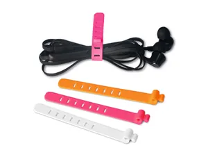 Factory price 10 packs Reusable Silicone Cable Zip Ties Cord Organizer Rubber Straps Cable Management Ties Releasable Ties