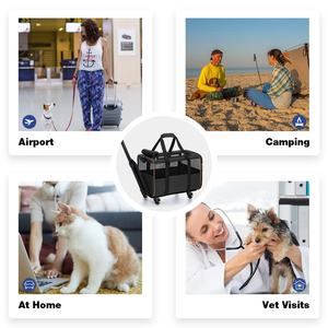 Sacs de <span class=keywords><strong>transport</strong></span> pour animaux de compagnie à parois souples OEM/ODM, sac de <span class=keywords><strong>transport</strong></span> pour <span class=keywords><strong>chien</strong></span>, sac de <span class=keywords><strong>transport</strong></span> pour chat avec chariot, <span class=keywords><strong>transport</strong></span> 2 en 1, sac de <span class=keywords><strong>transport</strong></span> pour chiens et chats, sacs à roulettes - Product Image 4