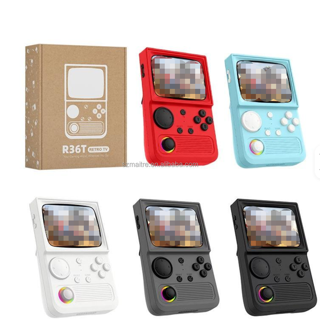 S Classic R36T Mini Game Machine 3.5'' HD Handheld Game Console Linux System 3000mAh Portable WiFi Gaming Player RGB Lighting