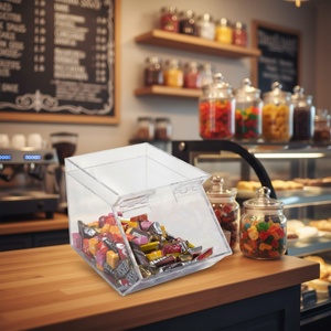 Wholesale Food Safe Lucite Acrylic Carved Modern Luxury Durable Candy Box Storage Container Customized Shape 1-3L Custom Logo - Product Image 4