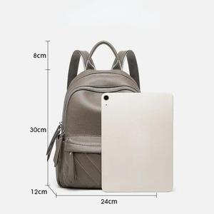 AndoBag Fashion <b>Backpack</b> for <b>Women</b> Genuine Cow Leather Shoulder Bag Large Capacity Travel <b>Backpacks</b> Casual <b>Handbag</b> 8545-1 - Product Image 3