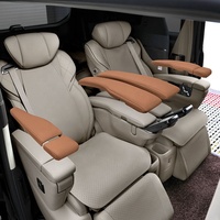 Housse de repose-bras en cuir Nappa de qualité supérieure YX, antidérapante, installation facile pour les kits intérieurs Alphard Vellfire série 40