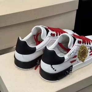 Graffiti Fashion Trend Luxury Designer High Quality Casual Sneakers Women's Loafers TPU Outsole Genuine Leather Men s Shoes - Product Image 5