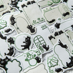 30 Pegatinas por Caja, Serie Gatito Negro, Lindas Pegatinas Decorativas para Diario DIY - Product Image 3