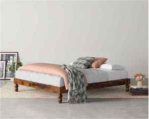 Lit de chambre de luxe Queen Size Design moderne Base rembourrée tête de lit en bois massif boîte de rangement qualité supérieure pour hôtel usage domestique - Product Image 1