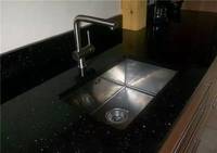 Dalles de granit poli noir Galaxy moderne, imperméables, pour usage hôtelier