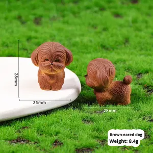 Mini sevimli yavru mikro manzara reçine el-boyalı zanaat çevre dostu DIY köpek dekorasyon aksesuarları yaratıcı yapay karikatür - Product Image 6