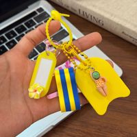 Gantungan Kunci Boneka Perenang Musim Panas Kawaii, Liontin EVA, Tag Anti-Hilang DIY, Hiasan Tas Pantai, Suvenir untuk Penggemar Renang, Hadiah