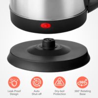 Bouilloire électrique sans fil en acier inoxydable rétro de nouvelle conception chinoise, 1,8 L, contrôle de la température, arrêt automatique, rotation à 360°, pour hôtel