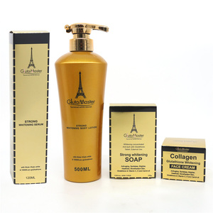 Gluta Master - Lote de Productos para el Cuidado de la Piel con Glutatión, Ácido Kójico, Vitamina C y Colágeno: Loción Corporal Blanqueadora, Crema Facial y Suero de Glutatión - Product Image 3