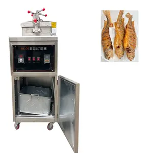 Extração automática de óleo e filtro de óleo, aquecimento elétrico comercial, fogão a pressão para frango frito, fogão americano para frango frito