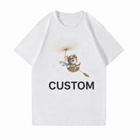 Kaos Lengan Pendek Kerah Bulat Kustom dengan Grafis Original Dandelion Pilot Mouse
