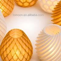 Pantalla de Lámpara Geométrica Translúcida Impresa en 3D con FDM, Pantalla de Lámpara de PLA, Decoración del Hogar Personalizada, Iluminación OEM