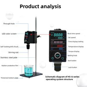 Homogeneizador Eléctrico de Laboratorio Yunqingtech de 40L, Agitador Cosmético de Alta Velocidad con Motor de Temporización y Mezclador Móvil Cantilever - Precio de Fábrica - Product Image 3