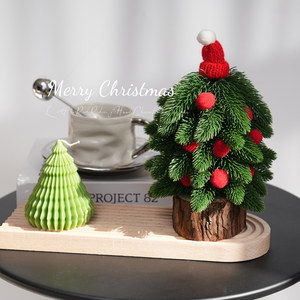 Nouvel Arbre de Noël de Bureau JIAXUN Fait Main, Petit Arbre <span class=keywords><strong>Rouge</strong></span> à Capuche en PE, Décoration Intérieure de Noël (Ne Lumine Pas) - Product Image 5