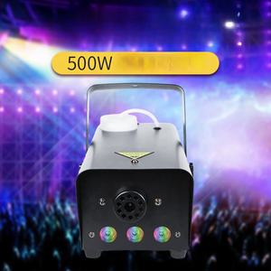 Profissional Hong Ele Mini Máquina De Fumaça 500W LED <span class=keywords><strong>Fog</strong></span> <span class=keywords><strong>Machine</strong></span> R/G/B Stage Party Bar Casamento Disco DJ Smog Maker - Product Image 4