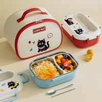 Boîte à lunch isotherme en acier inoxydable 316, assiette bento à compartiments séparés pour les élèves, conteneur alimentaire pour enfants, garçons et filles