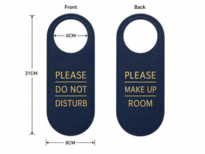 Colgador de Puerta de Cuero con Logotipo Personalizado, Suministros para Hoteles, Amenidades para Habitaciones, Venta al por Mayor, Fabricante OEM, Letrero de Puerta al por Mayor - Product Image 2