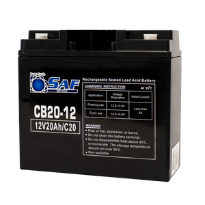 Batería AGM de Ciclo Profundo CB20-12 de 12V 20Ah Libre de Mantenimiento para Arranque de Motocicleta y Almacenamiento Electrónico - Product Image 1