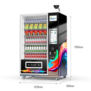 スナック自動販売機 24時間セルフサービス 15.6インチタッチスクリーン 全自動商業用ファストフード自動販売機 - Product Image 2