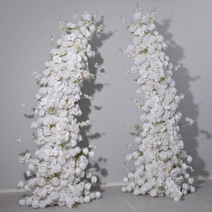 B-HOA019 Wholesale <b>Wedding</b> <b>Arch</b> Flowers Backdrop Artificial Silk Flower <b>Arch</b> Arrangement Horn Flower <b>Arch</b> Decoration - Product Image 2