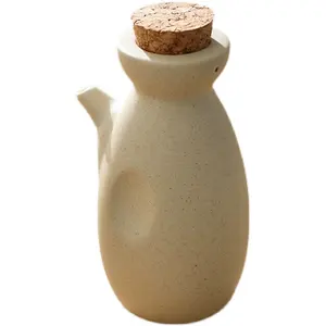 Oliera in Ceramica con Coperchio in Legno, Contenitore per Condimenti, Bottiglia per Salsa di Soia, Bottiglia per <span class=keywords><strong>Aceto</strong></span>, <span class=keywords><strong>Dispenser</strong></span> per <span class=keywords><strong>Olio</strong></span> - Product Image 2