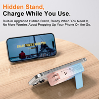 Batería Externa Portátil Mini de 10000mAh con Carga Súper Rápida, Soporte y Cable Integrado con Pantalla LED
