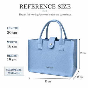 Sac fourre-tout en feutre haut de gamme, grande capacité, pour boutique de thé au lait, sac à main en feutre personnalisable avec logo - Product Image 1