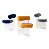 Tabouret en acrylique personnalisé de haute qualité nouveau design salon chaise de loisirs Offre Spéciale pour salle à manger chambre hôtel utiliser en plastique modulaire