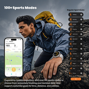 สมาร์ทวอทช์ DSM11 Silver X3 GPS แบตเตอรี่ 1000mAh ระบบระบุตำแหน่ง GNSS หลายย่านความถี่ กันน้ำ 5ATM หน้าปัดนาฬิกา Al สำหรับผู้ชาย - Product Image 5