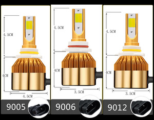 Bóng đèn pha ô tô: H1 H3 H4,H7 H11,9004 9005,9006 vàng ánh sáng trắng ánh sáng kép Màu Ô tô dẫn đèn sương mù <span class=keywords><strong>C6</strong></span> dẫn - Product Image 3