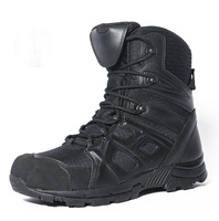 Bottes tactiques Yuemai en daim respirant et léger pour hommes, antidérapantes, à lacets, mi-mollet, avec embout en acier, pour la randonnée en extérieur (vente en gros)
