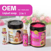 OEM Alpha Arbutin Collagène Extrait de réglisse Acide hyaluronique Liquide éclaircissant Sopa 2 en 1