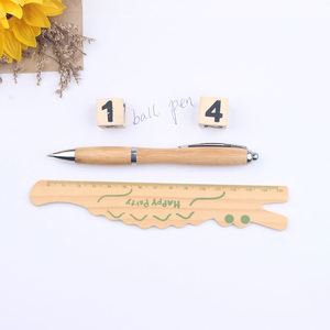 Recycled Personalized Wood Engraving Thick <b>Pen</b> With High Quality Printed Custom Logo Eco-friendly Bamboo Supplier Ball Ballpoint - Product Image 2