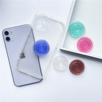 Vente à chaud de support de téléphone transparent Conception promotionnelle téléphone Griptok vente en gros Poppings prise de téléphone personnalisée avec Logo