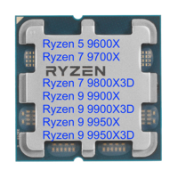 Prosesor AMD9000 Seri AM5 CPU R7 9800X3D 9950X3D 9900X3D 9950X 990X 9700X 9600X B850M Komponen Komputer Tray Box Unbox