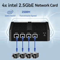 四核 N100 PFsense 防火墙迷你电脑路由器 DDR5 4LAN 2.5G Intel I225V 网卡千兆以太网家庭办公便携式迷你服务器