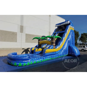 Grand <span class=keywords><strong>toboggan</strong></span> aquatique <span class=keywords><strong>gonflable</strong></span> pour enfants en plein air, 24 pieds, Jungle Falls, <span class=keywords><strong>toboggan</strong></span> <span class=keywords><strong>gonflable</strong></span> humide et sec à vendre - Product Image 3