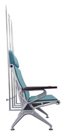 Chaise d'attente durable en métal à 3 places pour clinique, siège d'infusion hospitalier Shuoqi SQ-Y052, design moderne avec accoudoirs, non pliable