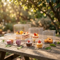 Boîte à gâteau en plastique jetable transparente en PET sans acide résistante aux rayures