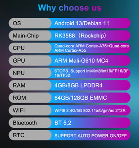 <span class=keywords><strong>TV</strong></span> Box 2025 R181 RK3588 con Linux Debian 11 y Android 13, IA, 8 GB de RAM, 128 GB de ROM, Wi-Fi 6 Dual de 5G, 1000M, 4K, 8K, Smart Android Box, Set-Top Box - Product Image 6