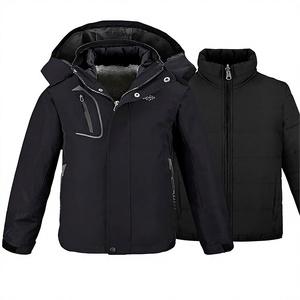 Veste de ski sportive pour garçon Wantdo, imperméable, 3-en-1, en polaire, avec tissu extensible - Product Image 1