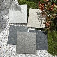 Carrelage de sol extérieur en porcelaine quartz pleine masse, antidérapant, aspect pierre, couleur crème, pour cour et terrasse, motif ciel étoilé, faible absorption d'eau