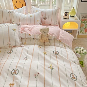 Juego de Cama de Algodón de Lujo de 200 Hilos con Certificación Oeko-Tex, Impresión Reactiva, Cuatro Piezas, Sarga, Moderno, Personalizable para Todas las Temporadas, Directo de Fábrica - Product Image 2