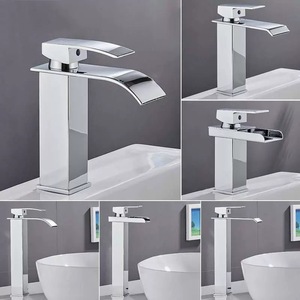 Robinet de <span class=keywords><strong>lavabo</strong></span> de salle de bain en céramique noire à poignée unique moderne de style européen - Product Image 5