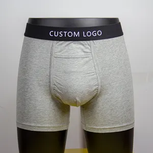 Boxer en coton avec logo privé pour hommes, sous-vêtements, slips et boxeurs, meilleure qualité, usine